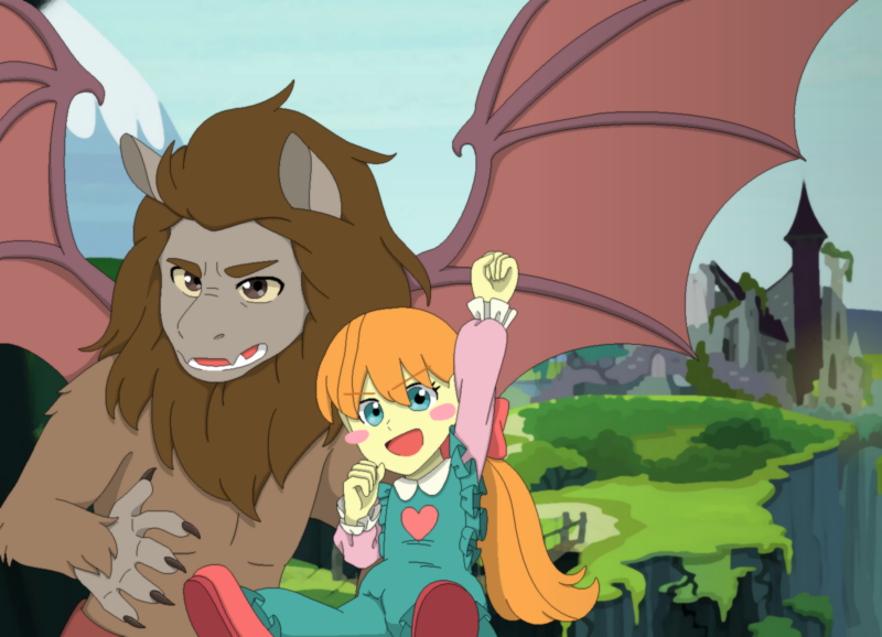 Size: 1396x1009 | Tagged: safe, artist:fantasygerard2000, edit, megan williams, scorpan, gargoyle, human, equestria girls, equestria girls series, blush sticker, blushing, bow, bridle, building, bush, carrying, castle, castle of the royal pony sisters, clenched fist, cliff, clothes, cute, day, diaper, diaper edit, diaper fetish, diaper under clothes, duo, eyebrows, eyelashes, female, fetish, fist in the air, fist pump, g1, g1 to equestria girls, g1 to g4, g4, generation leap, grass, grass field, happy, image, male, mountain, open eyes, open mouth, outdoors, overalls, pants, png, ponytail, ruins, shirt, shoes, sky, snow, spread wings, story in the source, tack, teeth, tree, underwear, underwear edit, underwear swap, wall of tags, wings