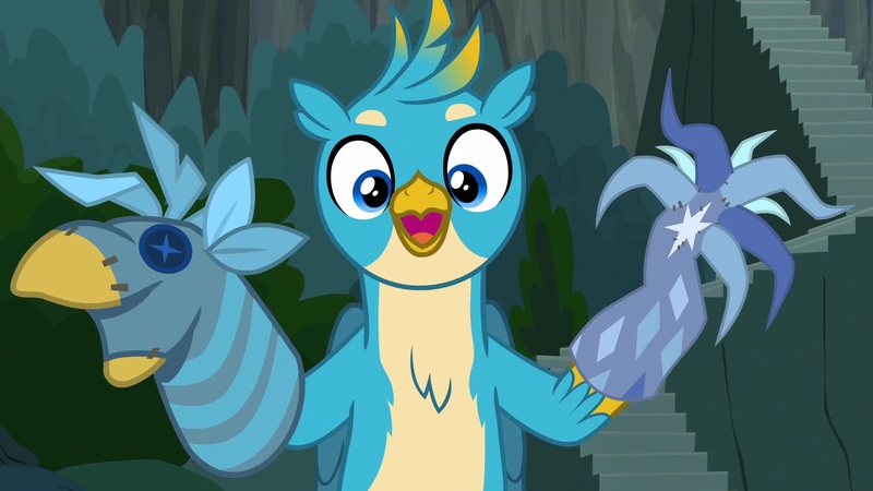 Size: 1920x1080 | Tagged: safe, derpibooru import, screencap, gallus, gryphon, season 9, uprooted, spoiler:s09, 1080p, cute, gallabetes, image, jpeg, looking at you, male, open mouth, solo
