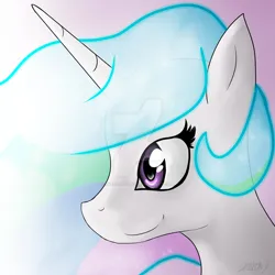 Size: 1280x1280 | Tagged: safe, artist:sketchypon3, derpibooru import, princess celestia, alicorn, pony, bust, deviantart watermark, image, jpeg, obtrusive watermark, portrait, profile, solo, watermark