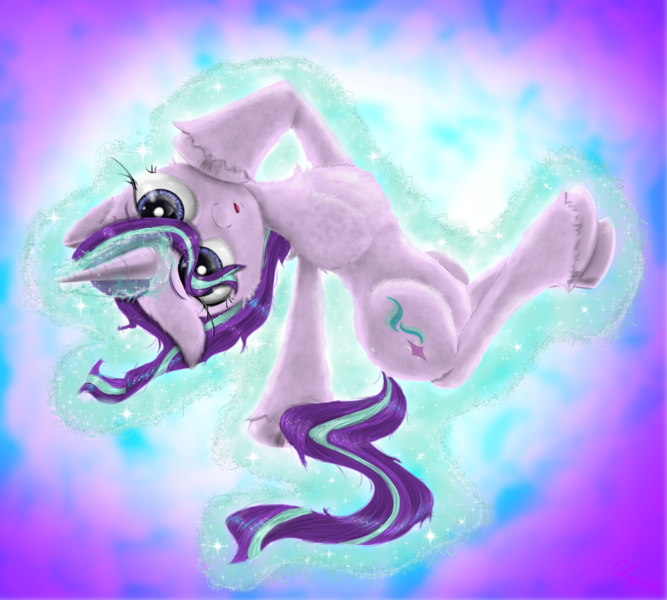 Size: 4000x3596 | Tagged: safe, artist:chopsticks, derpibooru import, starlight glimmer, pony, unicorn, cheek fluff, chest fluff, cute, ear fluff, female, flying, glimmerbetes, image, levitation, looking at you, magic, mare, png, solo, telekinesis, unshorn fetlocks