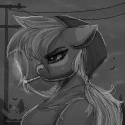 Size: 2000x2000 | Tagged: safe, artist:skyboundsiren, derpibooru import, oc, oc:siren andromeda, alien, alien pony, anthro, pegasus, background, beanie, clothes, drugs, female, floppy ears, grayscale, hat, hoodie, image, joint, marijuana, monochrome, png, sketch, smoking, solo