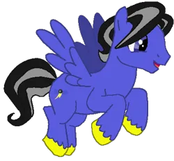 Size: 425x394 | Tagged: safe, artist:asdflove, artist:selenaede, artist:taionafan369, derpibooru import, oc, oc:treadshot, pegasus, pony, series:the chronicles of nyx, base artist:selenaede, base used, cloven hooves, colored hooves, image, next generation, offspring, parent:oc, parent:oc:skywind, parent:rainbow dash, parents:canon x oc, parents:skydash, png, reference to another series, simple background, solo, unshorn fetlocks