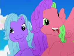 Size: 640x480 | Tagged: safe, derpibooru import, screencap, coconut grove, island delight, pegasus, pony, friends are never far away, duo, female, g3, image, mare, png