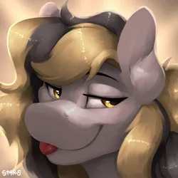Size: 1200x1200 | Tagged: safe, artist:st4rs6, derpibooru import, oc, oc:totalspark, unofficial characters only, earth pony, pony, :p, bust, image, jpeg, portrait, solo, tongue out, two toned mane