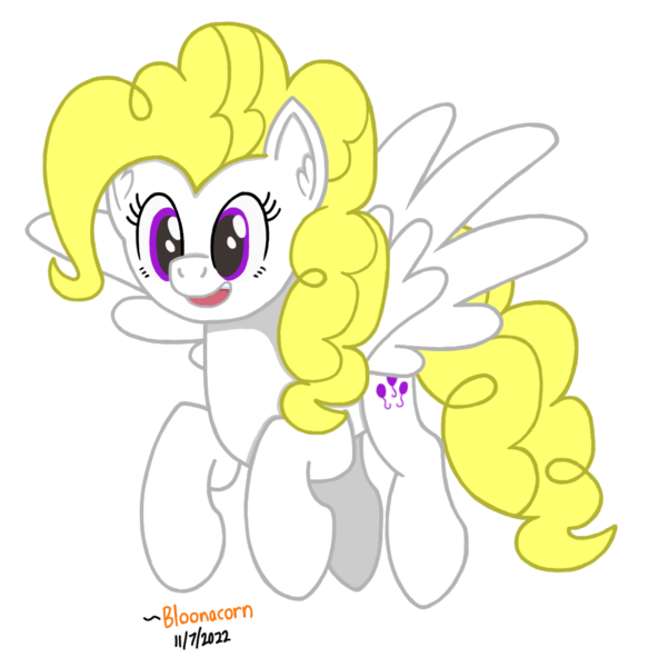 Size: 1035x1064 | Tagged: safe, artist:bloonacorn, derpibooru import, surprise, pegasus, image, png, simple background, transparent background