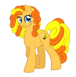 Size: 1552x1573 | Tagged: safe, artist:catlover1672, derpibooru import, bumblesweet, bee, earth pony, insect, pony, female, image, mare, png, simple background, smiling, white background