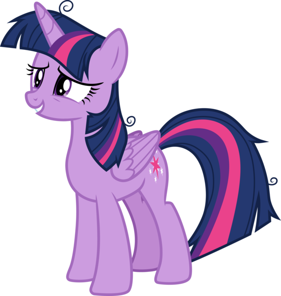 Size: 3000x3162 | Tagged: safe, artist:cloudyglow, derpibooru import, twilight sparkle, twilight sparkle (alicorn), alicorn, pony, best gift ever, .ai available, female, image, mare, messy mane, png, simple background, solo, transparent background, vector