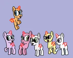 Size: 1115x893 | Tagged: safe, artist:colorfulrainbowsandponies, derpibooru import, alicorn, pony, alternate mane six, bald, base, best friends, cute, female, filly, filly six, flapping, flying, foal, friends, g4, hooves, hooves up, image, lavender background, ms paint, open mouth, open smile, png, race swap, raised hoof, raised leg, simple background, smiling