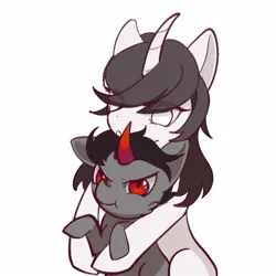 Size: 1600x1600 | Tagged: safe, derpibooru import, king sombra, oc, oc:taoyvfei, pony, umbrum, unicorn, baby, colt, colt sombra, foal, horn, image, jpeg, male, simple background, transparent background, unicorn oc