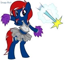 Size: 1080x1005 | Tagged: safe, artist:outlawedtofu, oc, oc:snap roll, unofficial characters only, pegasus, pony, cheerleader outfit, clothes, cutie mark, female, image, mare, png, pom pom, reference sheet, vector