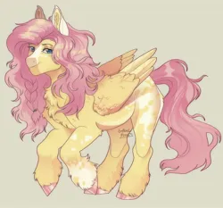 Size: 1902x1770 | Tagged: safe, artist:ghoulhowls, derpibooru import, fluttershy, pegasus, image, jpeg, looking at you, simple background, solo, unsh