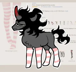 Size: 1413x1324 | Tagged: safe, artist:ghoulhowls, derpibooru import, screencap, king sombra, pony, unicorn, :|, aggravated, chibi, clothes, image, jpeg, meme, socks, solo, striped socks