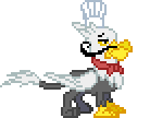 Size: 138x108 | Tagged: safe, artist:botchan-mlp, gustave le grande, gryphon, animated, blinking, chef's hat, cute, facial hair, gif, hat, idle animation, image, male, pixel art, simple background, solo, spread wings, transparent background, wings