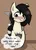 Size: 750x1050 | Tagged: artist needed, suggestive, derpibooru import, oc, oc:floor bored, unofficial characters only, earth pony, pony, /mlp/, >rape, blushing, female, image, implied anon, mare, pet door, png, smiling, solo, solo female, stuck, thought bubble