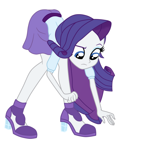 Size: 1900x1870 | Tagged: safe, alternate version, artist:gmaplay, derpibooru import, rarity, equestria girls, equestria girls (movie), ass up, butt, face down ass up, image, png, simple background, solo, transparent background