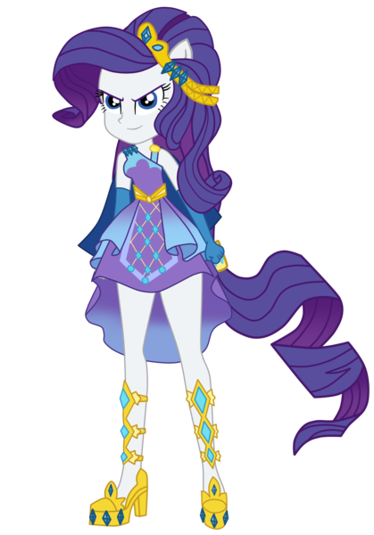 Size: 2300x3292 | Tagged: safe, artist:gmaplay, derpibooru import, rarity, cheer you on, equestria girls, equestria girls series, spoiler:eqg series (season 2), >:), alternate hairstyle, cape, clenched fist, clothes, diamonds, gloves, image, jewelry, long gloves, png, ponied up, pony ears, shoes, shoulder strap, sleeveless, solo, super ponied up, tiara, toga, waistband