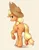 Size: 2650x3400 | Tagged: safe, artist:aquaticvibes, derpibooru import, applejack, earth pony, pony, applebutt, applejack's hat, butt, cowboy hat, female, hat, high res, image, looking at you, looking back, looking back at you, mare, plot, png, raised hoof, rear view, simple background, smiling, smiling at you, solo, underhoof