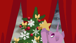 Size: 640x360 | Tagged: safe, artist:rumista, derpibooru import, oc, pony, animated, christmas, christmas tree, commission, decorating, duo, gif, holiday, image, snow, tree, winter, your character here