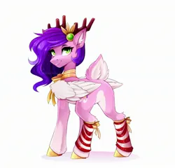 Size: 2560x2462 | Tagged: safe, artist:buvanybu, derpibooru import, pipp petals, deer, deer pony, original species, peryton, butt, deerified, g5, image, jpeg, pipp butt, solo, species swap