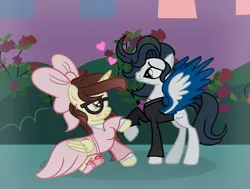 Size: 1589x1200 | Tagged: safe, artist:darbypop1, derpibooru import, oc, oc:darby, ponified, pegasus, pony, clothes, dress, glasses, image, nathan chen, png