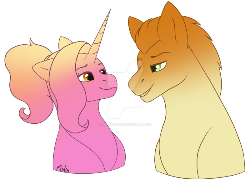 Size: 1280x916 | Tagged: safe, artist:malinraf1615, derpibooru import, gallop j. fry, luster dawn, pony, deviantart watermark, female, image, lusterfry, male, obtrusive watermark, older, png, shipping, simple background, straight, transparent background, watermark