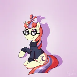 Size: 3000x3000 | Tagged: safe, artist:nyctophelia, derpibooru import, moondancer, pony, unicorn, clothes, cute, dancerbetes, female, glasses, high res, image, mare, png, solo, sweater