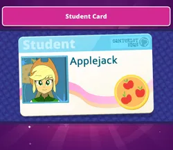 Size: 1124x976 | Tagged: safe, artist:altynp, derpibooru import, applejack, equestria girls, bust, female, id card, image, jpeg, portrait, solo