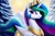 Size: 1920x1280 | Tagged: safe, derpibooru import, editor:dovakkins, machine learning generated, prompter:dovakkins, purplesmart.ai, stable diffusion, princess celestia, alicorn, pony, beautiful, crown, cute, female, forest, forest background, image, jewelry, looking back, mare, peytral, png, regalia, smiling, snow, solo, tree, winter