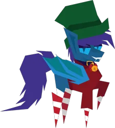 Size: 2449x2719 | Tagged: safe, artist:tikibat, derpibooru import, oc, oc:stardust, oc:stardust(cosmiceclipse), unofficial characters only, bat pony, pony, angular, bat pony oc, bat wings, bell, bell collar, christmas, clothes, collar, derpibooru exclusive, ear fluff, eyeshadow, fangs, hat, holiday, image, makeup, male, membranous wings, png, simple background, slit pupils, socks, solo, stallion, striped socks, top hat, transparent background, wings