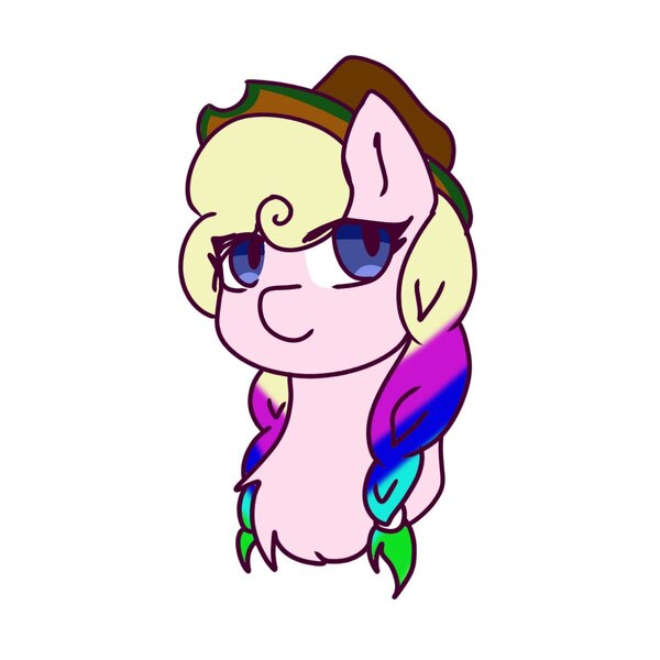 Size: 1200x1200 | Tagged: safe, artist:foxx_grey_art, derpibooru import, oc, oc:zap apple, earth pony, pony, braid, bust, cowboy hat, hat, image, jpeg, simple background, stetson, white background