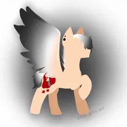 Size: 1280x1280 | Tagged: safe, artist:foxx_grey_art, derpibooru import, oc, oc:colin grey, unofficial characters only, pegasus, pony, image, jpeg, minimalist, modern art, pegasus oc, simple background, spread wings, white background, wings