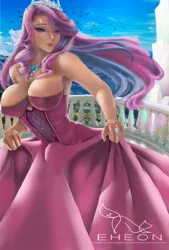 Size: 1250x1850 | Tagged: safe, artist:eheonpine, derpibooru import, princess flurry heart, human, adult, adult flurry heart, breasts, busty princess flurry heart, clothes, dress, female, humanized, image, jewelry, jpeg, older, older flurry heart, solo, tiara