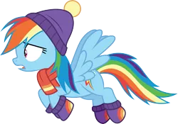 Size: 4278x3000 | Tagged: safe, artist:cloudyglow, artist:yanoda, derpibooru import, rainbow dash, pegasus, pony, best gift ever, .ai available, beanie, christmas, clothes, cutie mark, female, hat, high res, holiday, image, mare, open mouth, png, scarf, simple background, solo, transparent background, vector