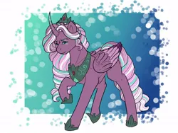 Size: 512x384 | Tagged: safe, artist:binibean, derpibooru import, opaline, alicorn, my little pony: make your mark, spoiler:g5, spoiler:my little pony: make your mark, curved horn, female, g5, horn, image, jpeg, solo