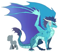 Size: 3320x2869 | Tagged: safe, artist:venommocity, derpibooru import, princess ember, oc, dragon, pony, dragoness, female, feral, image, png, simple background, size difference, white background