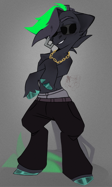 Size: 1141x1900 | Tagged: safe, artist:mirage, derpibooru import, oc, unofficial characters only, earth pony, pony, gangsta, gangster, glare, image, male, male solo, png, pony oc, sketch, solo