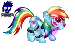 Size: 3232x2128 | Tagged: safe, artist:damlanil, derpibooru import, rainbow dash, latex pony, original species, pegasus, pony, bdsm, bondage, bound wings, bracelet, close-up, clothes, collar, encasement, female, gas mask, hazmat pony drone, hazmat suit, heart, hypnosis, image, jewelry, latex, living latex, mare, mask, mind control, png, restrained, rubber, rubber drone, rubber suit, shiny, shiny mane, show accurate, simple background, solo, story, story included, transformation, transparent background, vector, visor, wings