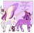 Size: 1280x1216 | Tagged: safe, artist:s0ftserve, derpibooru import, moondancer, twilight sparkle, alicorn, pony, unicorn, alicornified, alternate design, alternate universe, colored wings, curved horn, februpony, female, glasses, hair bun, horn, image, leonine tail, mare, moondancercorn, multicolored wings, png, purple background, race swap, simple background, unicorn twilight, wavy mane, wings