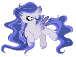 Size: 1212x916 | Tagged: safe, artist:existencecosmos188, derpibooru import, oc, unofficial characters only, pegasus, pony, base used, braid, eyelashes, hoof polish, image, magical lesbian spawn, offspring, parent:princess celestia, parent:princess luna, pegasus oc, png, simple background, smiling, solo, transparent background, wings