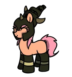 Size: 563x607 | Tagged: safe, artist:neuro, derpibooru import, oc, oc:helmet mare, unofficial characters only, earth pony, pony, armor, boots, clothes, cute, female, helmet, image, mare, ocbetes, png, shoes, simple background, smiling, solo, transparent background
