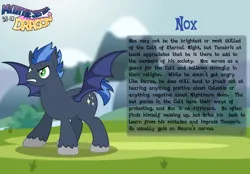 Size: 3014x2102 | Tagged: safe, artist:aleximusprime, derpibooru import, oc, oc:nox, unofficial characters only, bat pony, pony, fanfic:my little sister is a dragon, bat pony oc, bat wings, bio, image, png, solo, wings