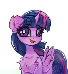 Size: 3786x4096 | Tagged: safe, derpibooru import, twilight sparkle, alicorn, pony, chest fluff, image, open mouth, png, solo, white pupils
