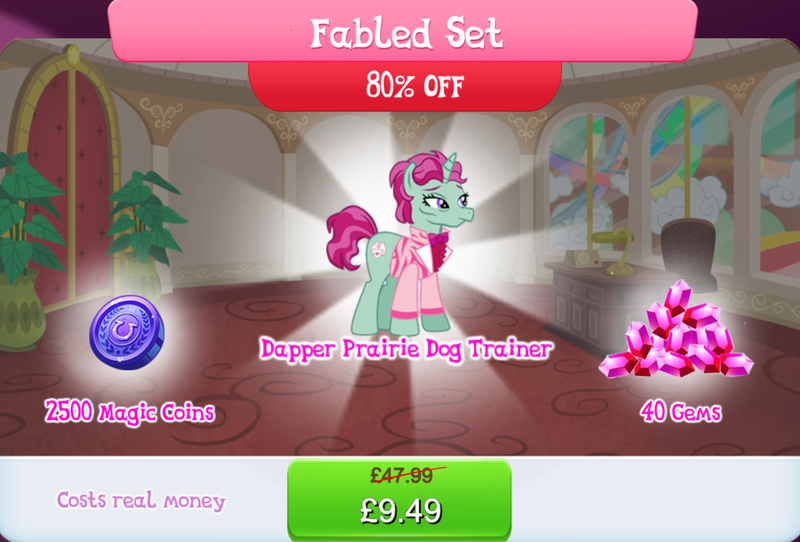 Size: 1261x854 | Tagged: safe, derpibooru import, official, unnamed character, unnamed pony, pony, unicorn, bowtie, bundle, clothes, costs real money, english, gameloft, gem, horn, image, jpeg, magic coins, male, numbers, sale, siegfried and roy, solo, solo focus, stallion, text