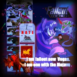 Size: 2048x2048 | Tagged: safe, artist:ombnom, derpibooru import, twilight sparkle, brahmin, cow, pony, unicorn, computer, dr pepper, fallout, fallout: new vegas, gaming, image, jpeg, monitor, multiple heads, sitting, two heads, video game