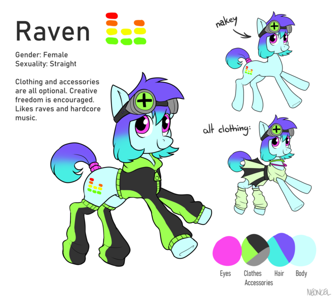 Size: 5587x5000 | Tagged: safe, artist:neoncel, derpibooru import, oc, oc:raven mcchippy, earth pony, pony, clothes, goggles, hoodie, image, leg war, png, reference sheet