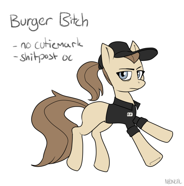 Size: 4316x4361 | Tagged: safe, artist:neoncel, derpibooru import, oc, oc:burger bitch, earth pony, pony, blank flank, image, png, reference sheet