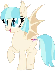 Size: 2713x3463 | Tagged: safe, artist:starshade, artist:twilyisbestpone, derpibooru import, coco pommel, bat pony, pony, base used, bat ears, bat eyes, bat ponified, bat wings, cocobetes, cute, ear tufts, female, happy, high res, image, missing accessory, png, race swap, raised hoof, simple background, slit pupils, solo, spread wings, starry eyes, transparent background, weapons-grade cute, wingding eyes, wings
