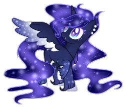 Size: 1700x1463 | Tagged: safe, artist:existencecosmos188, derpibooru import, oc, unofficial characters only, alicorn, pony, alicorn oc, base used, ear piercing, ethereal mane, horn, image, looking at something, piercing, png, simple background, solo, starry mane, starry wings, transparent background, unshorn fetlocks, wings