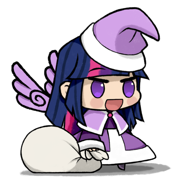 Size: 1250x1250 | Tagged: safe, artist:deroach, derpibooru import, twilight sparkle, twilight sparkle (alicorn), alicorn, human, christmas, clothes, costume, hat, holiday, humanized, image, meme, padoru, png, santa costume, santa hat, simple background, transparent background, winged humanization, wings