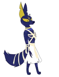 Size: 2468x3228 | Tagged: safe, derpibooru import, oc, oc:anubis, anthro, jackal, original species, my little pony: a new generation, my little pony: make your mark, anubis, bandage, bite mark, clothes, g5, image, male, png, scar, simple background, torn clothes, torn ear, transparent background